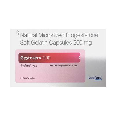 GESTOSERV 200 Capsule 10's - Hormonal Therapy-Oes