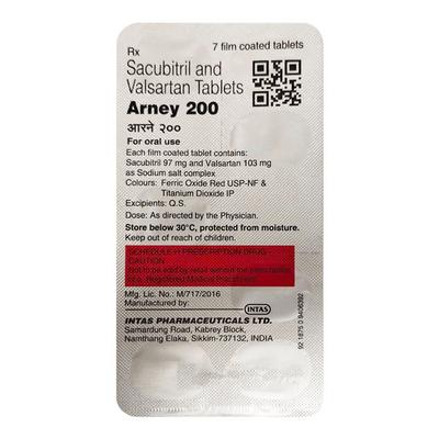 ARNEY 200 Tablet 7's - Heart Failure-Ang