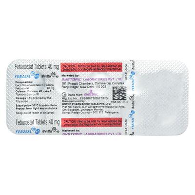 Febzeal 40mg Tablet 10'S - Gout