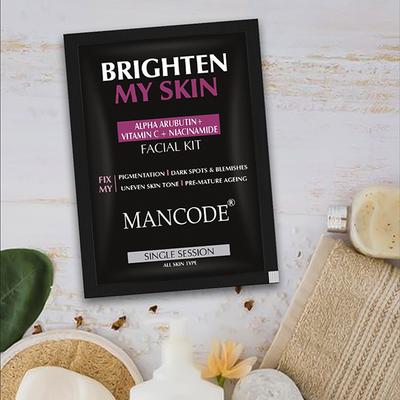 Mancode Skin Brightening Facial Kit 58 gm - Masks & Peels