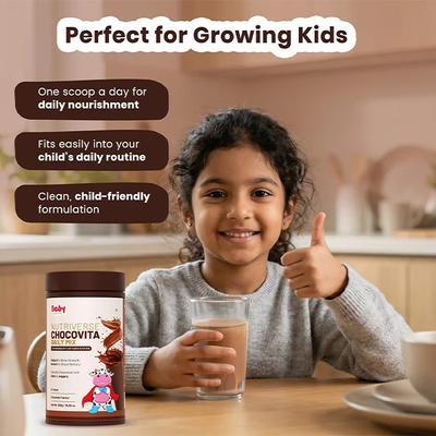 Baby Organo Ayurvedic Herbal ChocoVita Kids Granules - Chocolate 300 gm - Baby And Infant Supplements