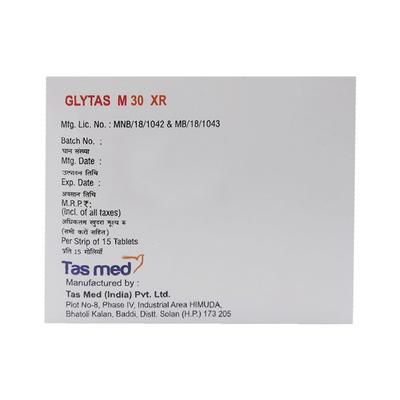 GLYTAS M XR 30 Tablet 15's - Diabetes-Ant