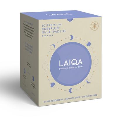 LAIQA Premium Cosyfluff Night Pads XL (Pack of 2 X 10) - Sanitary Napkins