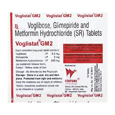 VOGLISTAT GM 2 Tablet 10's - Diabetes-Ant