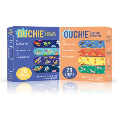 Ouchie Adhesive Kids Bandages 40's - Space Blue & Orange (Combo Pack) - Baby Safety