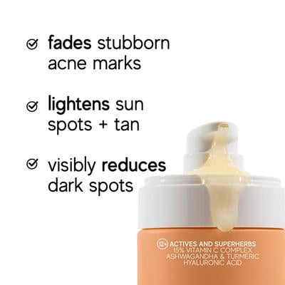 Inde Wild 15% Vitamin C With Turmeric, Niacinamide , Acne Scars, Hyperpigmentation Brightening 30 ml - Face Serum