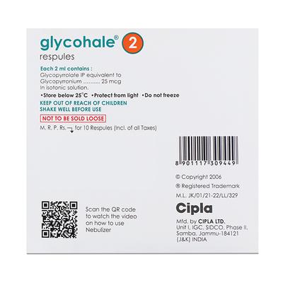 GLYCOHALE 2 Respules 10x2ml - Asthma/COPD-Ast