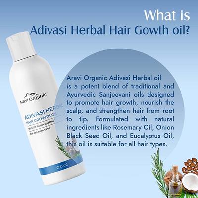 Aravi Organic Adivasi Herbal Hair Growth Carrier Hair Oil 200 ml - Hair Oils
