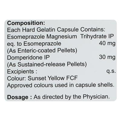CHEXID D 30/40mg Capsule 10's - Ulcer/Reflux/Flatulence-Aaa