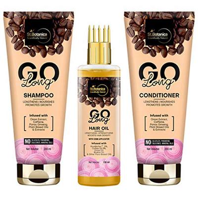Stbotanica Go Long Onion Hair Conditioner + Shampoo + Go Long Onion Hair Oil With Comb Applicator 550 ml - Shampoos