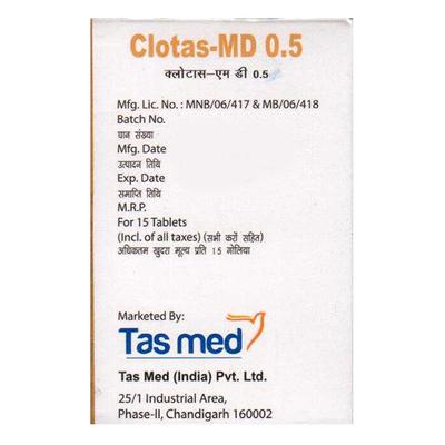 CLOTAS MD 0.5 Tablet 15's - Anxiety-Anx