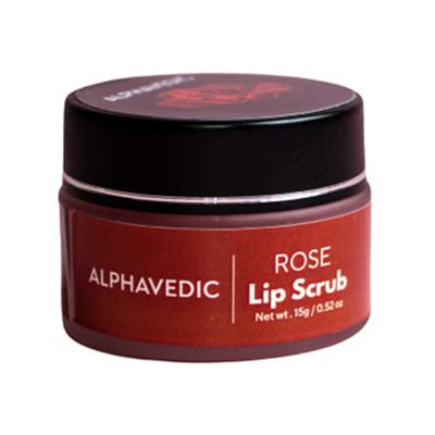 Alphavedic Rose Lip Scrub 15 gm - Lip Scrubs