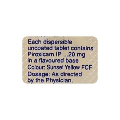 Pirox DT 20mg Tablet 10'S - Pain relief-Nsa