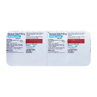 WORM LOCK 400 Tablet 1's - Parasitic Worms-Ant