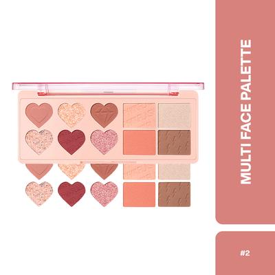Pinkflash-M02 Multi Face Palette-2 Strawberry 6 gm - Face Palettes