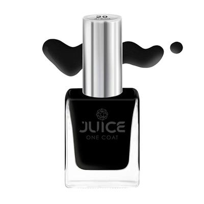 JUICE One Coat Long Lasting Quick Dry Chip Resistent Nail Polish JET BLACK 29 11 ml - Nail Polish