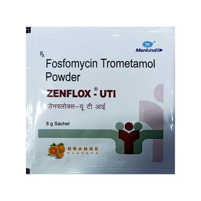 ZENFLOX UTI Orange Flavour Sachet 8g - Bacterial Infections-OAB