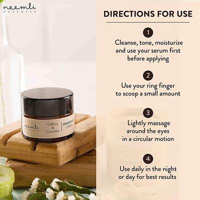 Neemli Naturals Caffeine & Cucumber Under Eye Cream 15 ml - Under Eye Creams & Serums