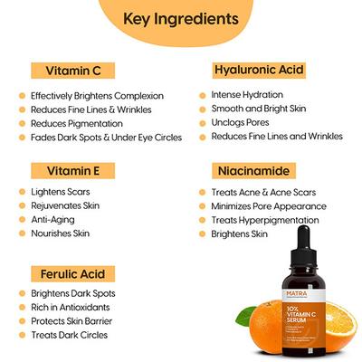 Matra 10% Vitamin C Face Serum for Glowing Skin 30 ml - Face Serum