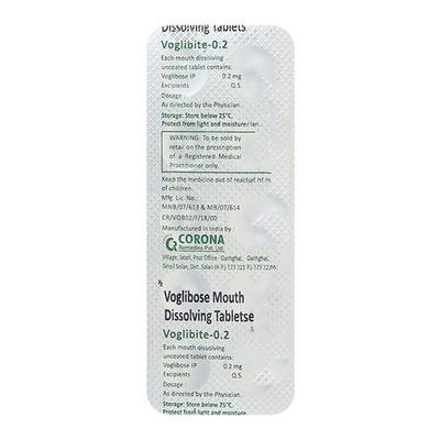 Voglibite 0.2mg Tablet 10'S - Diabetes-Ant