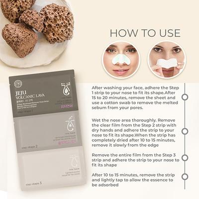 The Face Shop Jeju Volcanic Lava Volcanic Ash Nose Strip 7 Gm - Masks & Peels