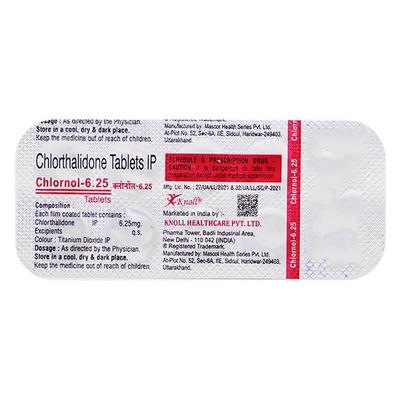 CHLORNOL 6.25 Tablet 10's - Hypertension-Diu