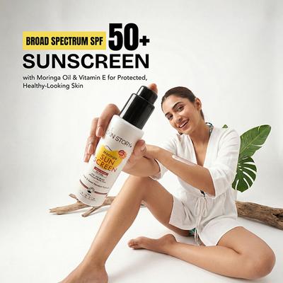 The Skin Story SPF 50+ Sunscreen - Moringa 100 gm - Face Sunscreen