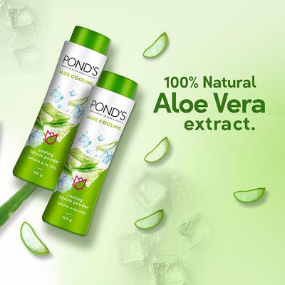 Pond's Aloe Cooling Talcum Powder Natural Alovera Extract 100gm - Talcum Powders