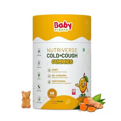 BabyOrgano Nutriverse Cold & Cough Gummies - Mango (2+ Years) 30'S - Baby And Infant Supplements
