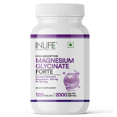 INLIFE Magnesium Glycinate Forte 2000 mg Tablet 120's - Calcium And Minerals
