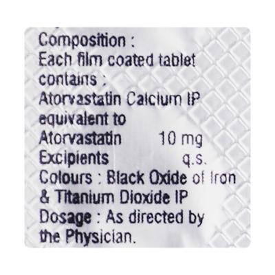 Atorec 10mg Tablet 10'S - High Cholesterol-Dys