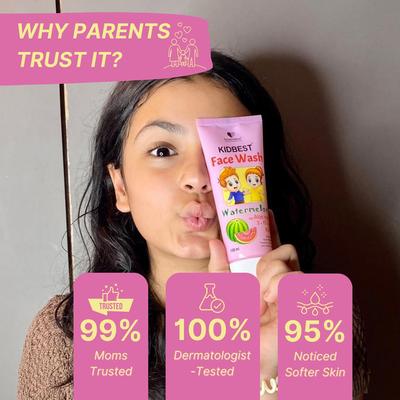 HealthBest Kidbest (3-13 Years) Facewash - Watermelon Flavour 100 ml - Face Washes