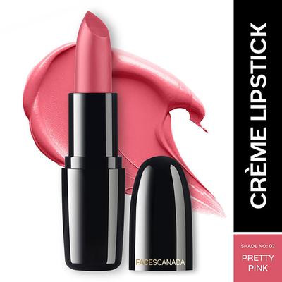 Facescanada Weightless Creme Finish Lipstick Pretty Pink 07 4 gm - Lipsticks