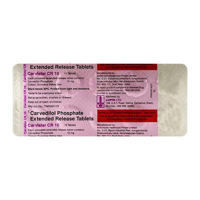 Carvistar CR 10mg Tablet 10'S - Angina