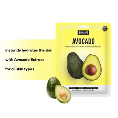 Jaquline USA Avocado Sheet Mask 25 gm - Sheet Masks