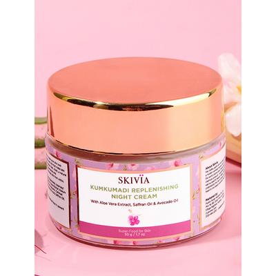 Skivia Kumkumadi Replenishing Night Cream With Aloe Vera Extract & Hyaluronic Acid 50 gm - Night Cream