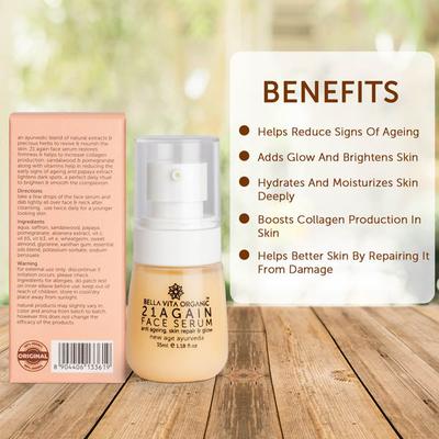 Bella Vita Organic 21 Again Anti Ageing & Skin Glow Face Serum 35 ml - Face Serum