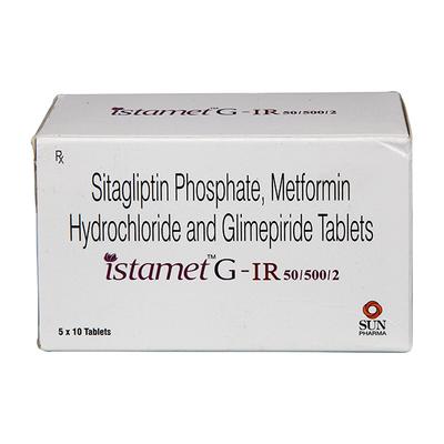 ISTAMET G IR 50/500/2 Tablet 10's - Diabetes-Ant