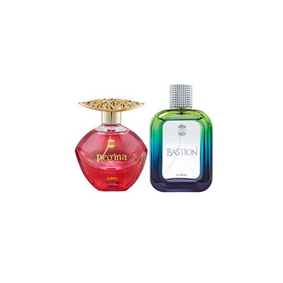 Ajmal Regina EDP Floral Fruity Perfume And Bastion EDP Woody Aromatic Perfume 200 ml - Perfumes (Edt/Edp)