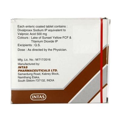 Divaa 500mg Tablet 15'S - Epilepsy/Convulsion-Ant