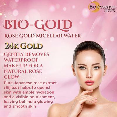 Bio-Essence Bio-Gold Rose Gold Micellar Water 190 ml - Make Up Removers