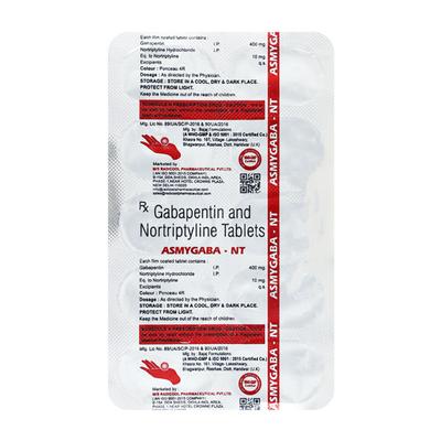 Asmygaba NT Tablet 10'S - Neuropathic Pain-Dru