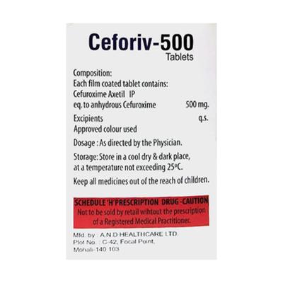 CEFORIV 500 Tablet 10's - Bacterial Infections-Cep