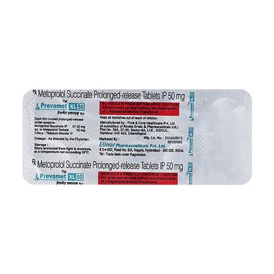PREVAMET XL 50mg Tablet 10's - Hypertension-Bet
