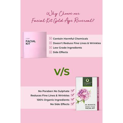 Organic Harvest Gold Age Reversal Facial Kit Ylang Ylang,Avocado & Beetroot 40 gm - Facial Kits