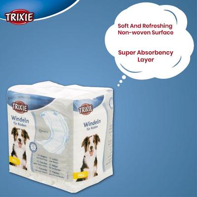 Trixie Diapers For Male Dogs Disposable M to L (40 to 60cm) 12's - Pet accessories