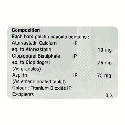 ATORVATIN GOLD 10/75/75 Capsule 10's - Blood Clot-Ant
