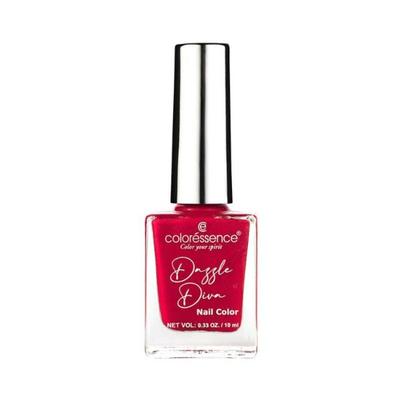 Coloressence Dazzle Diva Glitter Metallic Nail Paint -Scarlet Zircon Color 10 ml - Nail Polish