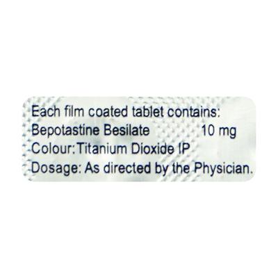 Bepozal Tablet 10's - Allergies-Ant