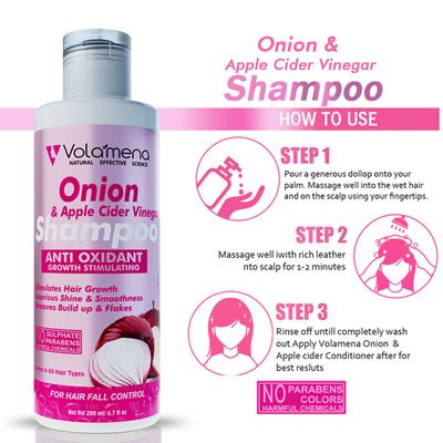 Volamena Shampoo - Onion & Apple Cider Vinegar 200 ml - Shampoos